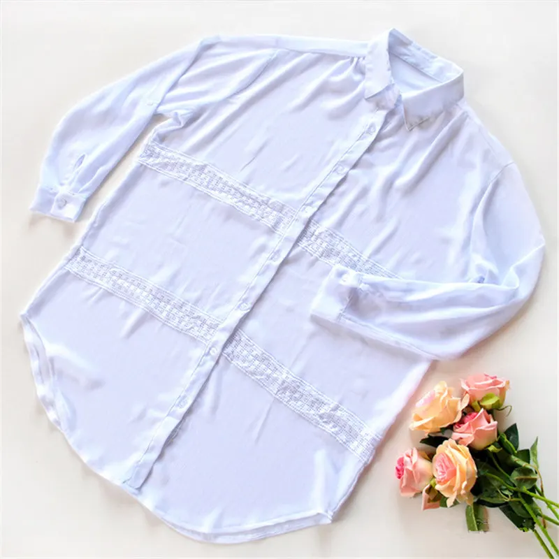 Летняя пляжная одежда белая хлопковая туника пляжные топы блузка купальник