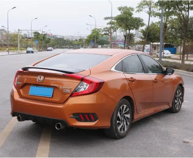 ABS краска заднего крыла багажник выступ Спойлеры Подходит для Honda Civic Седан 2017 2018