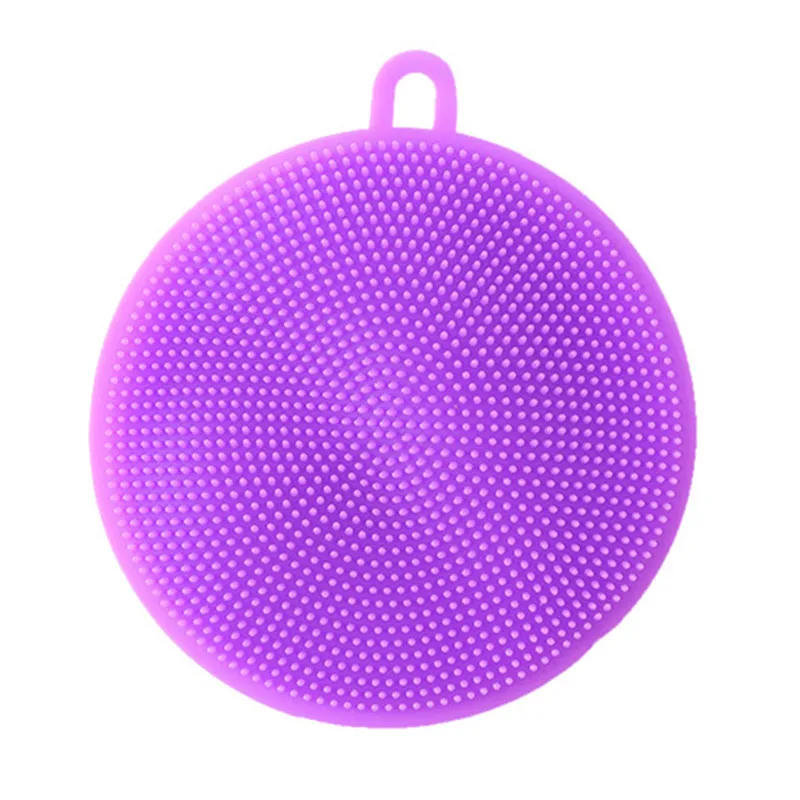 Purple ONEUP многофункциональная силиконовая миска для мытья посуды, волшебные щетки для мытья кухонного горшка, инструмент для мытья посуды, кухонная щетка для чистки - Цвет: Purple