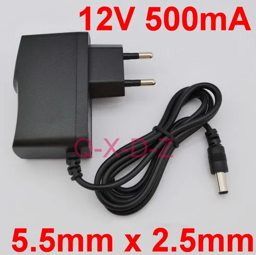1 шт 12V 500mA 12V 1A 12V 1.5A 12V 2A 12V 2.5A 12V 3A AC 100 V-240 V конвертер адаптер Питание ЕС Штекер 5,5 мм x 2,1-2,5 мм