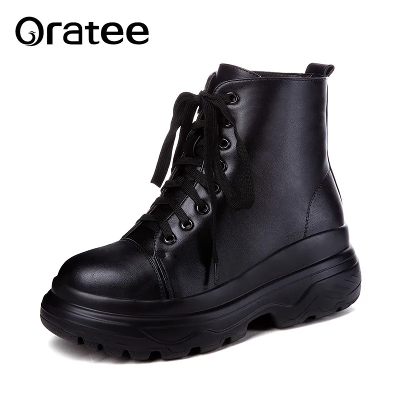 Ботильоны на платформе визуально увеличивающие рост Новая женская зимняя обувь