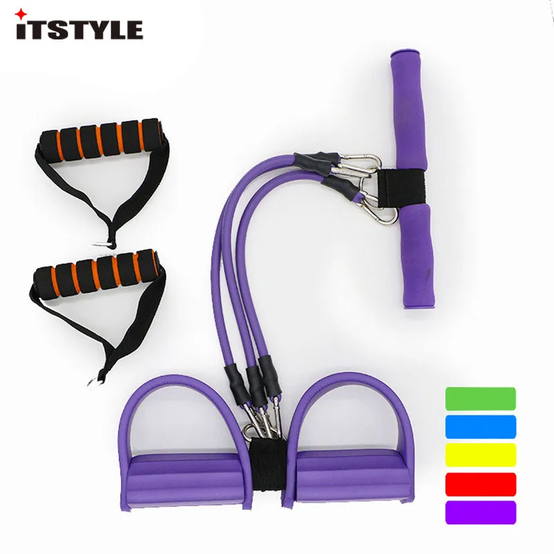 

ITSTYLE 3-функциональное оборудование для фитнеса, три трубки, педаль, съемник, тренажер для занятий йогой, Тяговая веревка