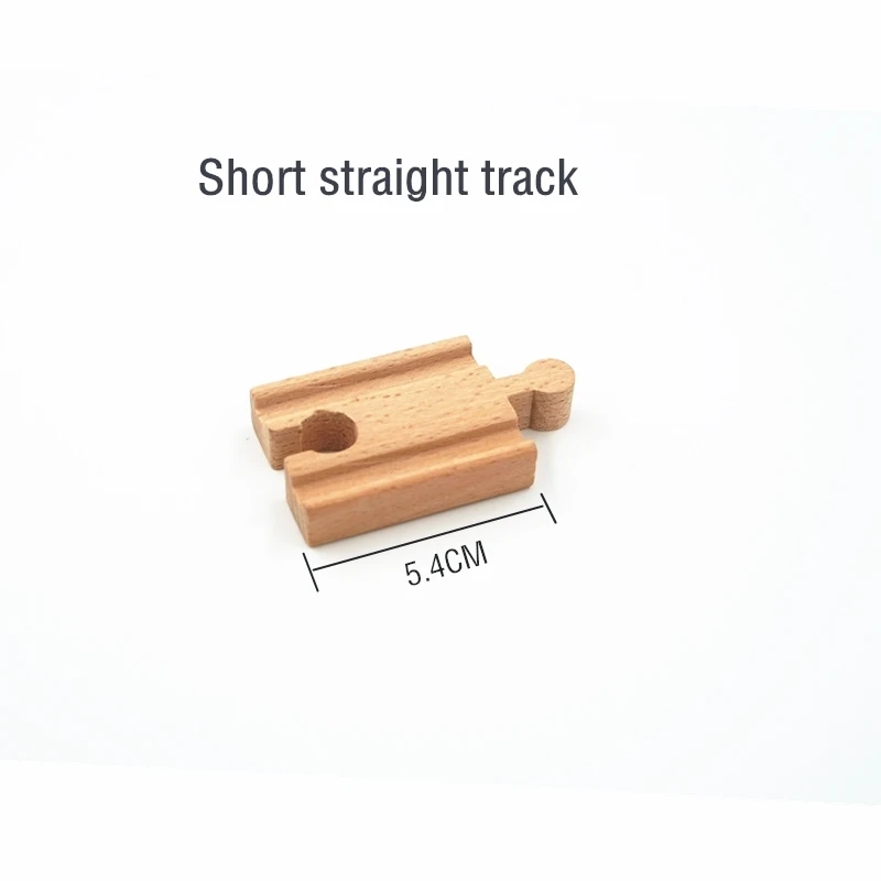 Short straight track Аксессуары для деревянных поездов, железная дорога, совместимая с деревянными поездами, железная дорога со всеми брендами, Прямая поставка - Цвет: Short straight track