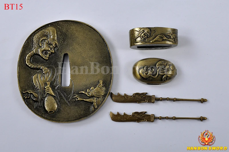 Специальное предложение Tsuba - Sword Fittings Menuki Kashira Fuchi сплав монстра для самураев