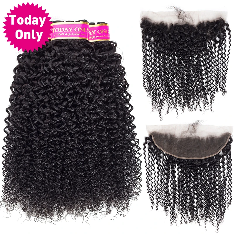 [Сегодня только] 3 Связки с фронтальной бразильский пучки волос плетение