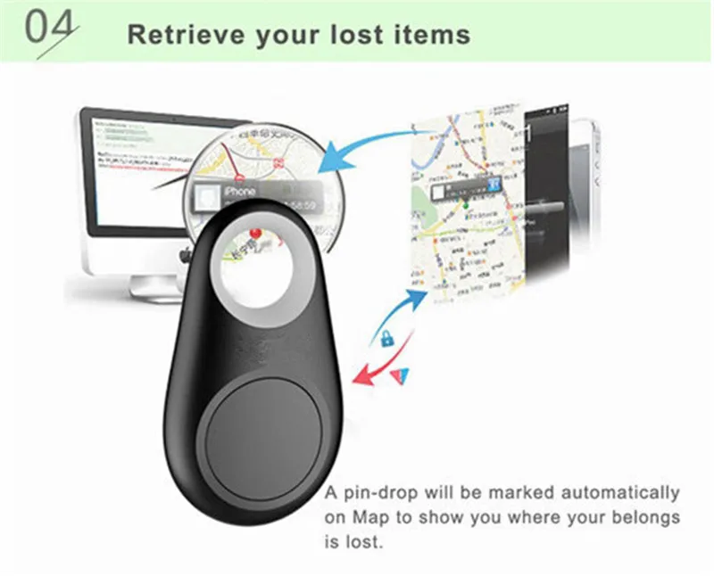 Искатель ключей gps Locator борьбе потерянный сигнал тревоги животное ребенка поиск кошелька смарт-тегов Умные поисковики Беспроводной Bluetooth трекер