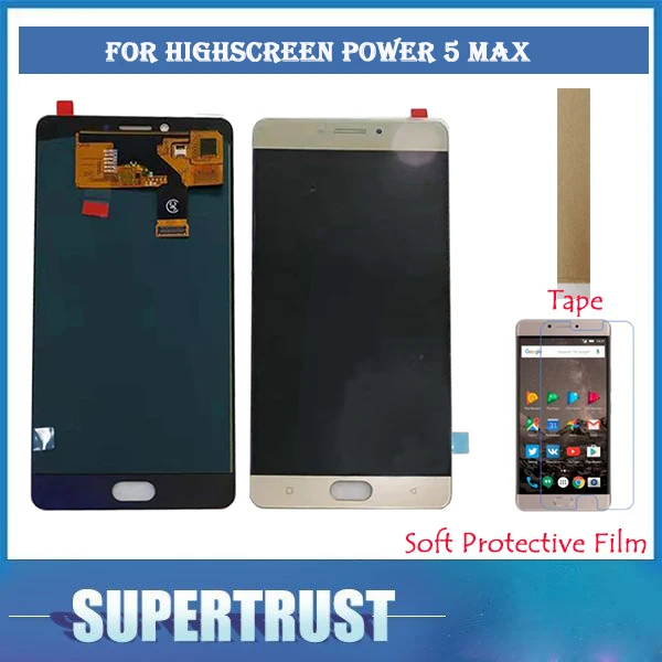 

5.5 Inch For Highscreen Power five Max LCD Display+Touch Screen Digitizer Assembly Gold COLOR with KIT