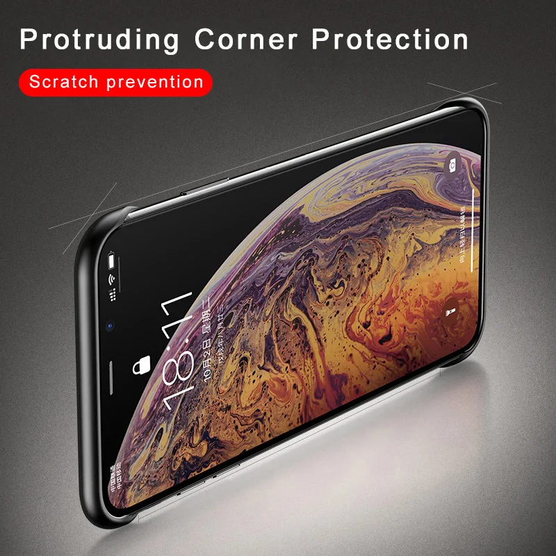 Уникальный Бескаркасный дизайн акриловый жесткий матовый чехол для iphone X XS MAX XR