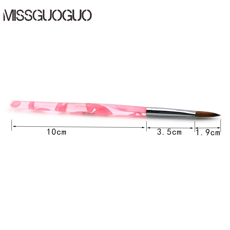 Missguoguo 1 шт 8 # Нейл арт колонковая для акриловых ногтей щетка профессиональный