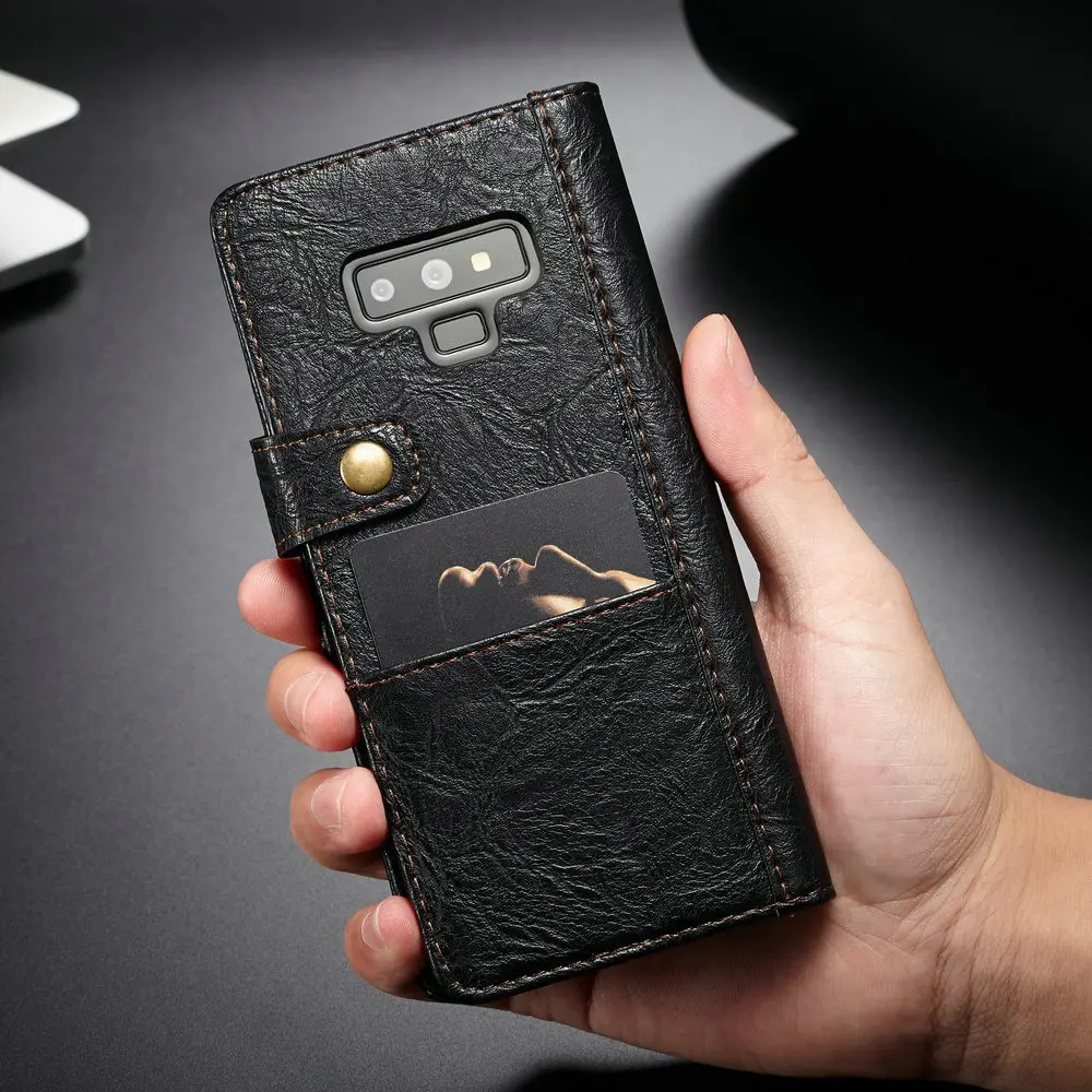 Чехол мне чехол для samsung Galaxy Note 9 S9 S8 S10 плюс S10e Роскошный кожаный чехол-книжка в стиле "Ретро" с карманом для карты с откидной крышкой для samsung Note9 8