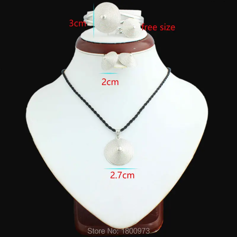 Adixyn Эритрея дизайн ожерелье/кулон/серьги/Кольцо/браслет посеребренный Habesha