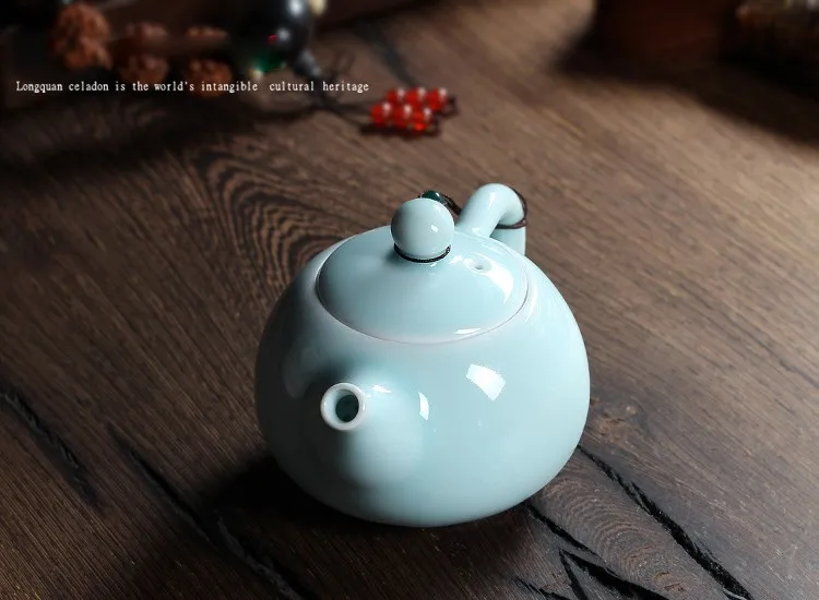 Чайный набор хрустящая глазурь Ge Kiln Longquan Celadon Zisha керамика искусство Тай Тхи китайский чайный горшок фарфор Исин глина антикварный чайный горшок