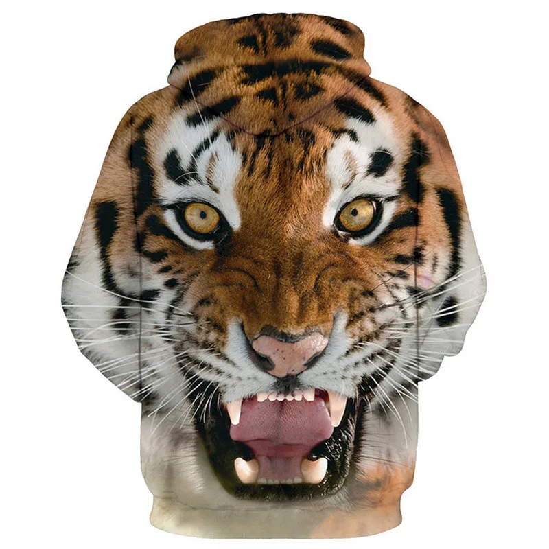 Новинка 2016 модные мужские толстовки с капюшоном и принтом льва повседневные худи