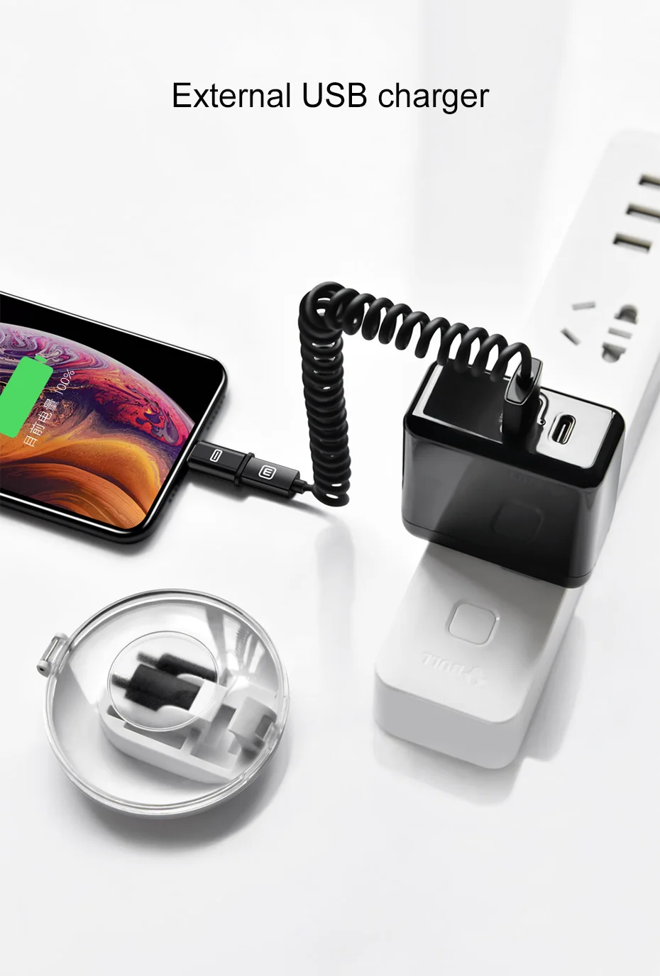 Чехол USB 6 в 1 type C USB кабель для iPhone XS Max XS Micro кабель для Xiaomi huawei samsung пружинный зарядный кабель