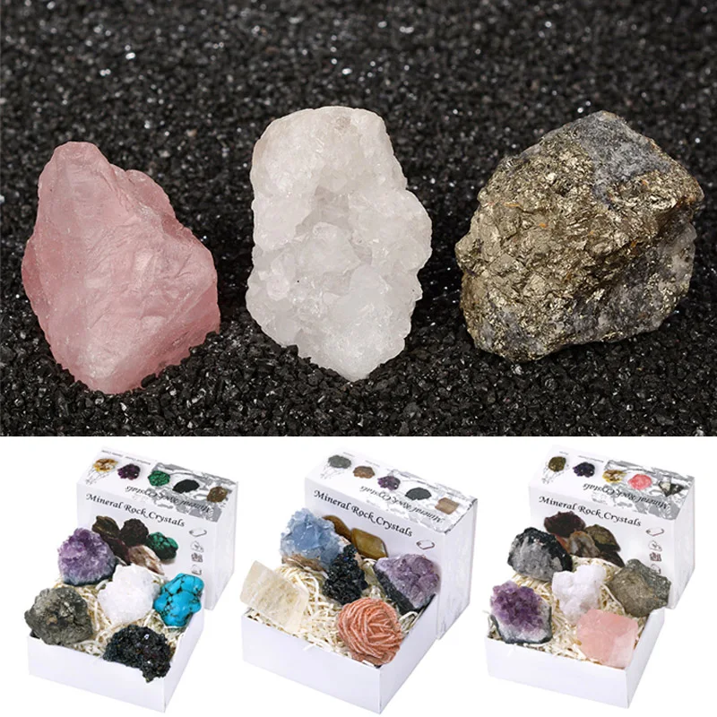 1 коробка Смесь натуральных кристаллов грубые лечебные камни для рейки коллекция