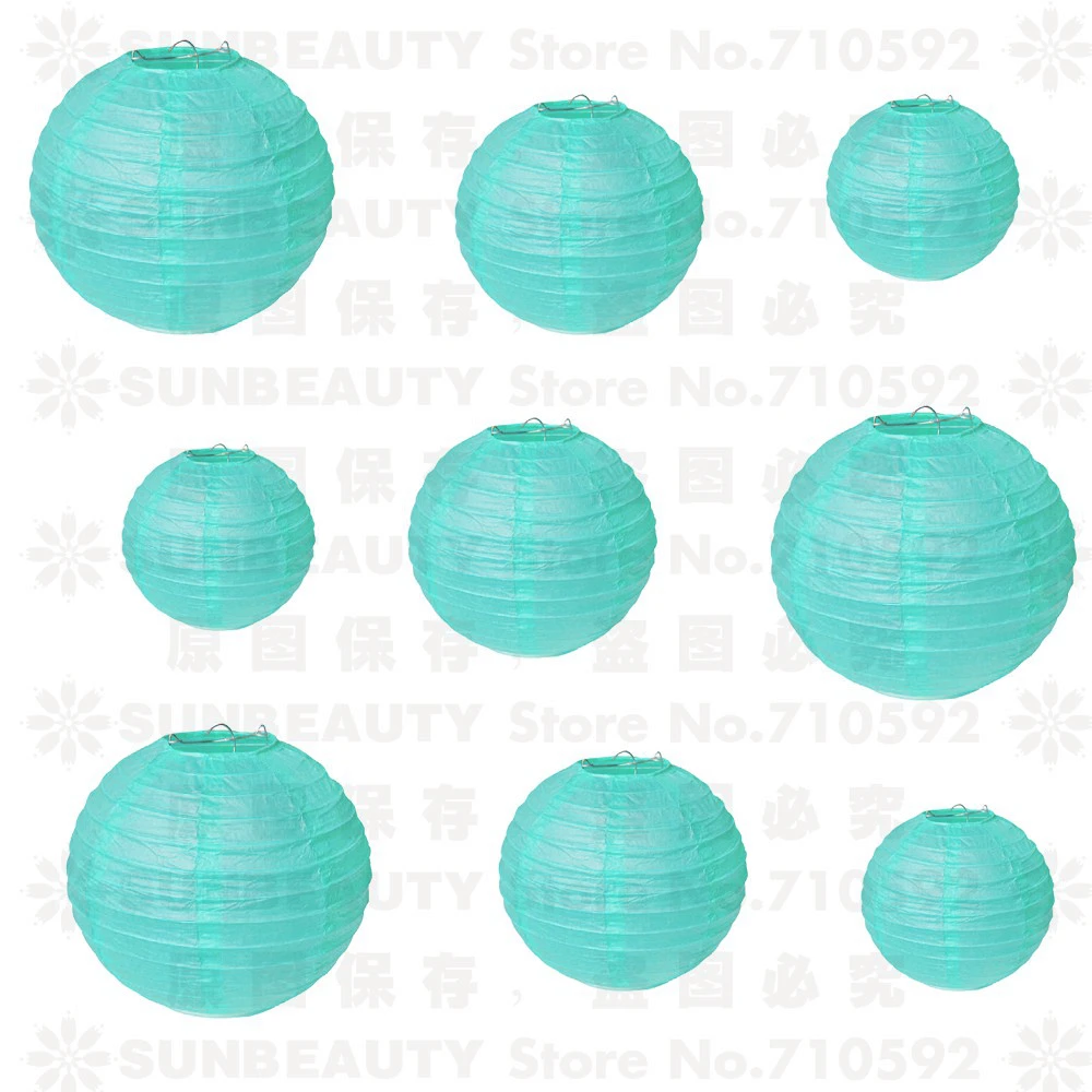 8pc Icing Blue (Mix 20cm 30cm) Chinese Paper Lanterns Decorative Balls Wedding Party Home Yard Garden Hanging Decor | Дом и сад