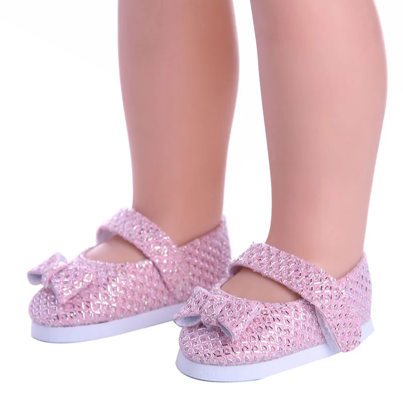 Fleta/Новые розовые туфли с розовым бантом 14. 5 дюймов Wellie Wishers тонкие кукольные