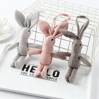mini plush toy doll cute rabbit plush toy linen mini plush pendant bag accessories kids gift plush toy bouquet dolls 17cm