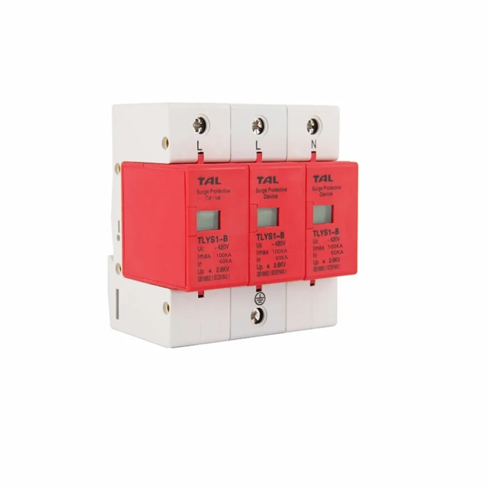Устройство для защиты от перенапряжения 60KA ~ 100KA 275V 385V 420V AC Spd устройство дома