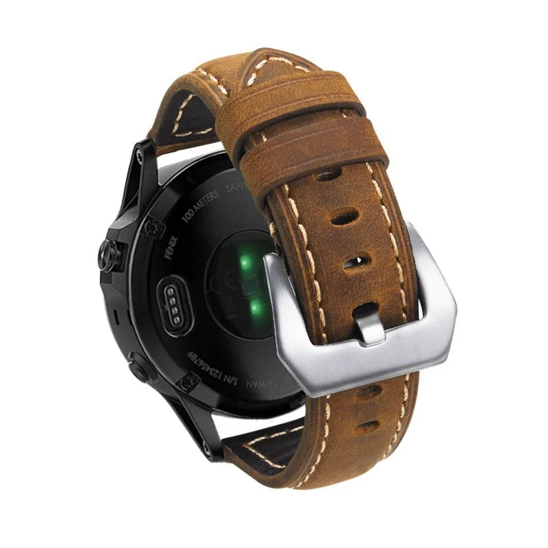 YOOSIDE 20 мм ремешок из натуральной кожи для умных часов браслет Garmin Fenix 5S/Fenix 5S Plus (не