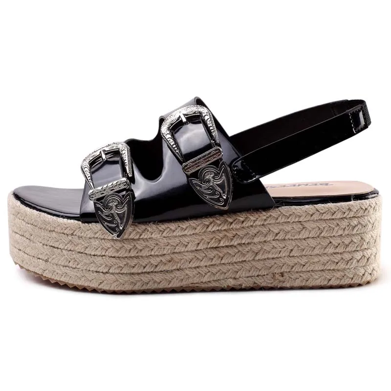 Женские босоножки на платформе и танкетке 6 см весенне летняя обувь высоком