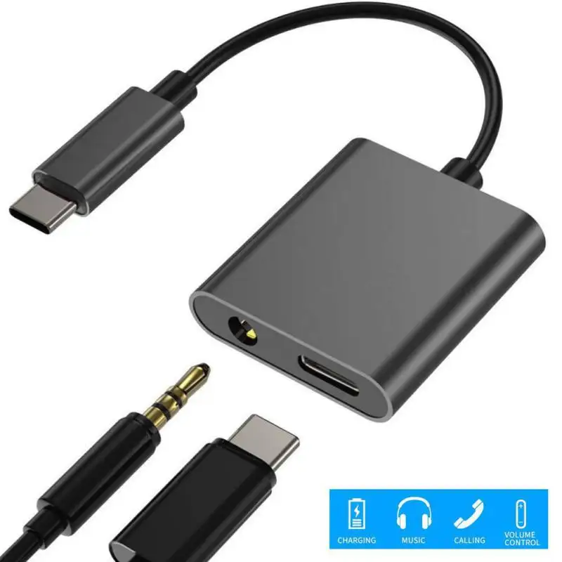 2 in 1 Audio Charging Converter Type C to 3.5mm Earphone Jack Adapter PD3.0 Fast For Samsung Huawei Xiaomi iPad Pro | Электроника
