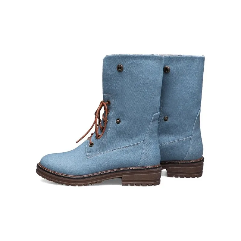 Женские ботинки на шнуровке низком каблуке размеры 34 43|Женские полусапожки| |