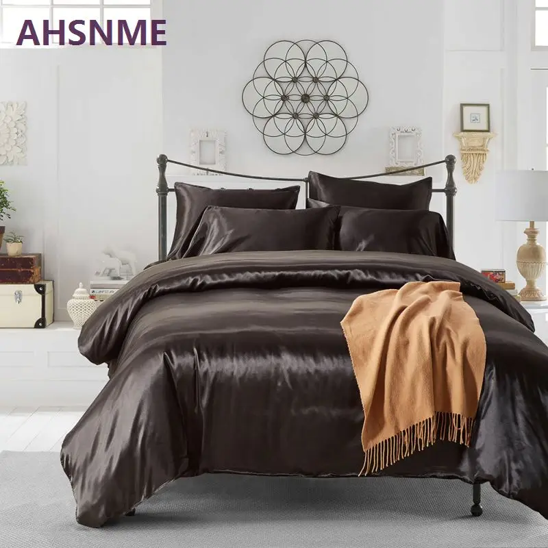 

AHSNME 2 / 3PCS United States custom size Quilt cover and pillowcase kit Imitation / silk US Twin Queen King (264x229cm)