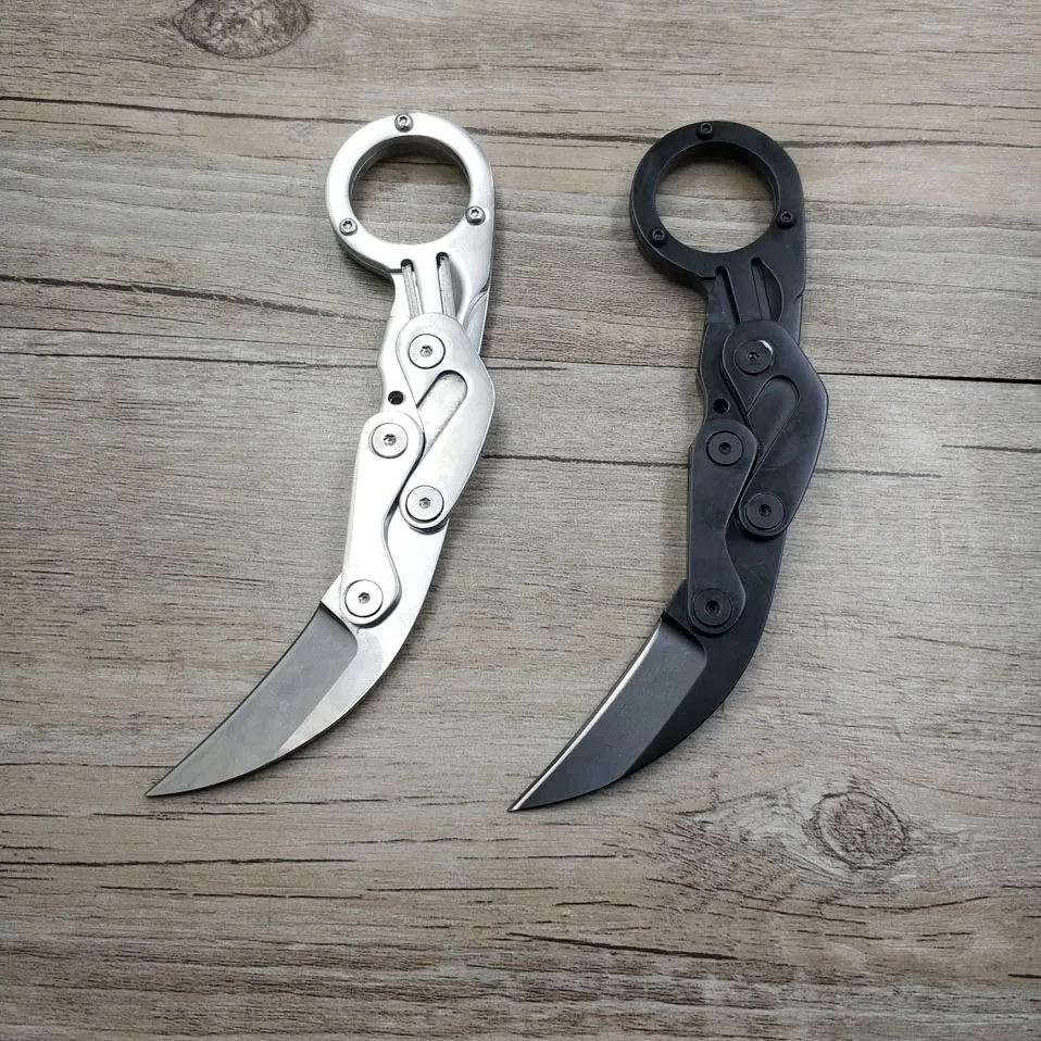 Прямая поставка, складной карманный нож karambit CSGO из нержавеющей стали, портативный механический тактический нож-коготь, инструмент для повседневного использования