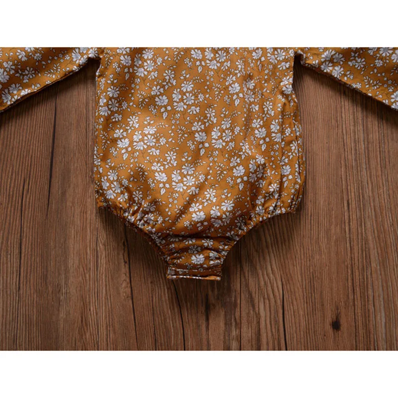 

2019 Spring Autumn Long Sleeve Floral Jumpsuit Clothes Cotton Rompers Baby Girl Boy Clothes One-Pieces Baby Girl Boy Rompers