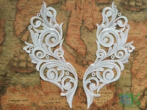 Оптовая 5 Пара Новый Дизайн кружева свадебное платье фата аппликация свадебный