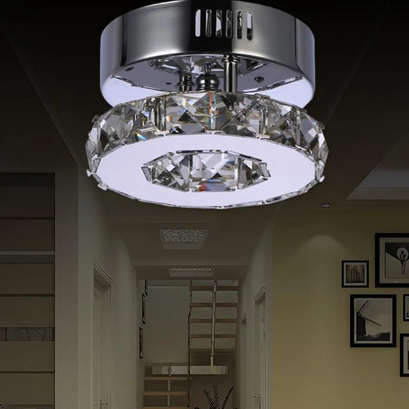 

Modern simple porch circular crystal lamps aisle dimming lights led wall lamp corridor lights LED lighting fixture led lamps led