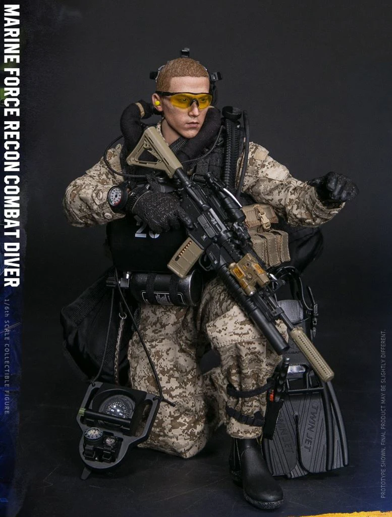 1/6 весы Коллекционная морской пехоты RECON COMBAT DIVER пустыни MARPAT версия модели головы