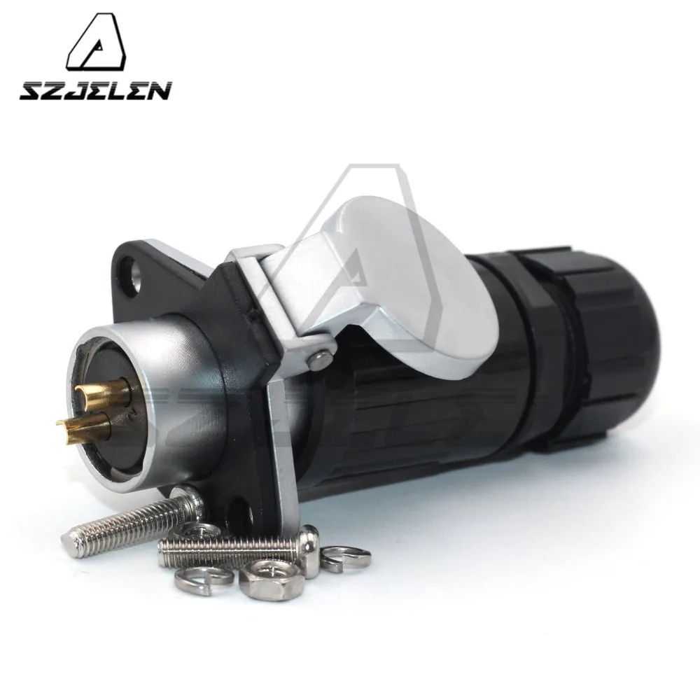 Серия HP20 2-контактный водонепроницаемый разъем Панельное крепление штекер и