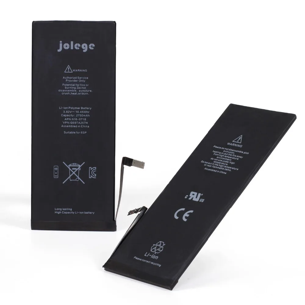 Jolege 5 шт. перезаряжаемый аккумулятор для iPhone 6splus замены батареи iphone 3.82 В 2750 мАч