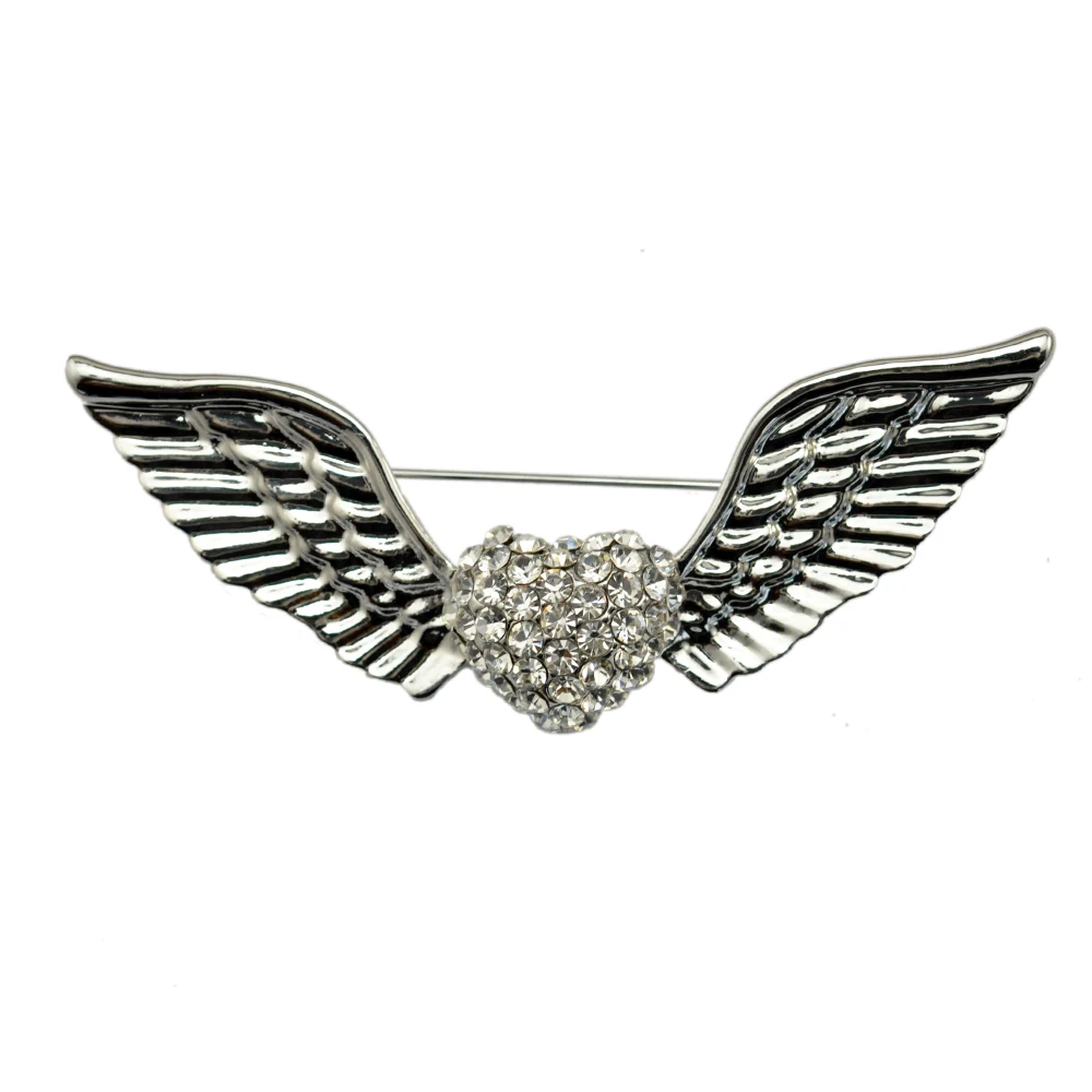 Новые металлические броши в виде крыльев Ангела булавки для одежды модные