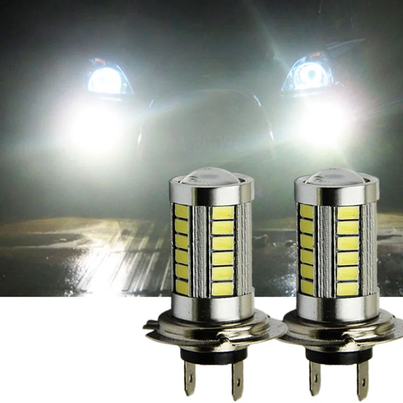 2 шт. автомобисветильник светодиодные лампы H7 5630 33smd 12 в 6000 К|Передние LED-фары для