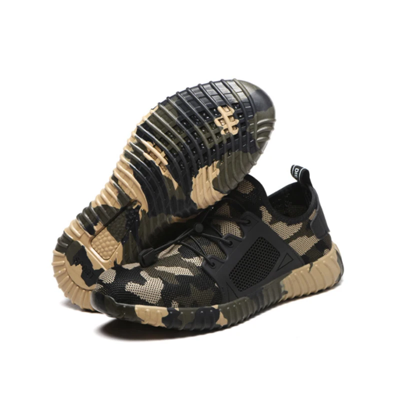 Новая защитная обувь камуфляжная с защитой от разбивания сетчатая ткань