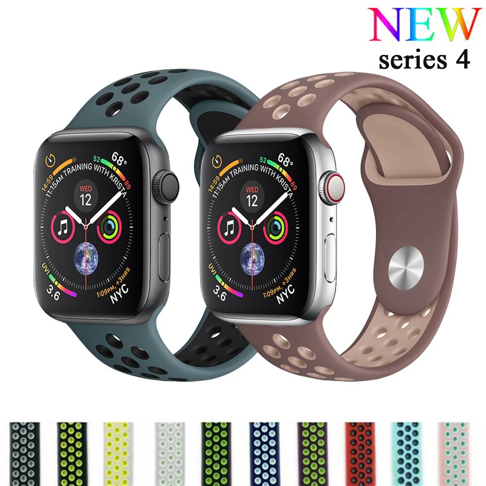 Популярный спортивный ремешок для Apple Watch 4 Iwatch Band 44 мм 40 силиконовый браслет