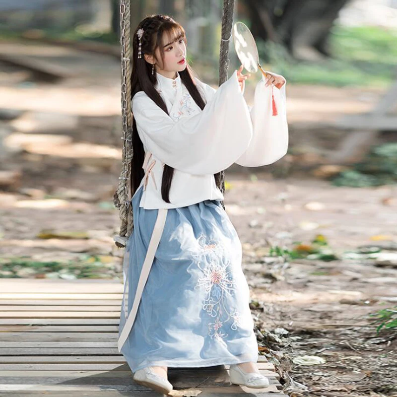 Китайское платье hanfu женское платье Чонсам традиционная китайская одежда для женщин китайская блузка Китайский костюм