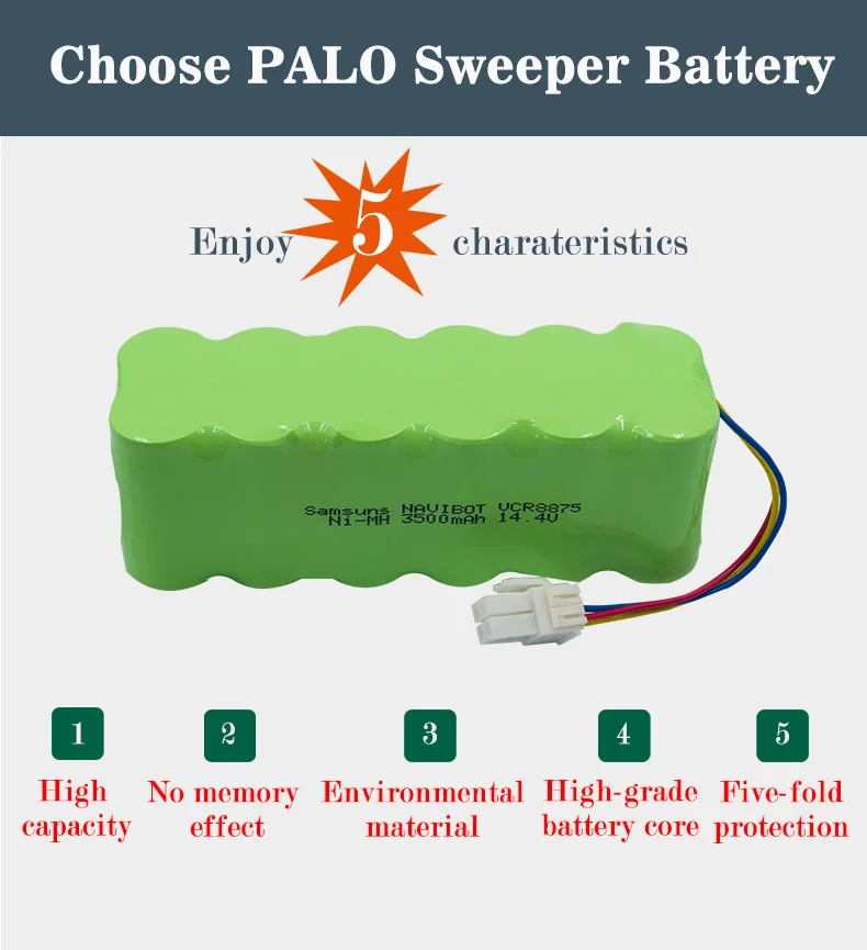 PALO 14,4 V 3500mAh Ni-MH Пылесос аккумуляторная батарея для samsung NaviBot SR8840 SR8845 SR8855 SR8895 VCR8845 VCR8895