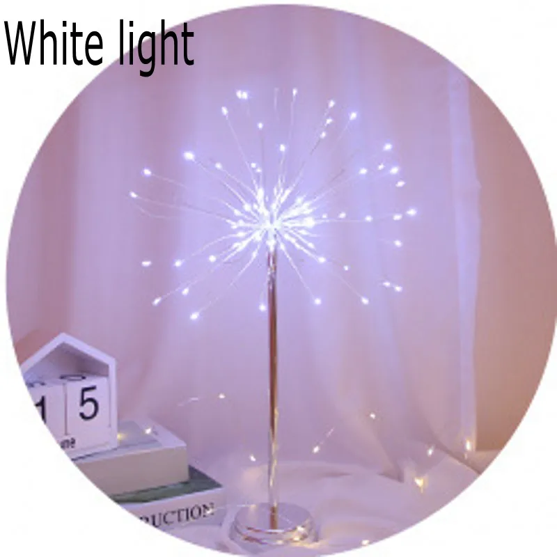 White light Диммируемый медный фейерверк, светильник s, настольная лампа, батарея, фея, сделай сам, украшение для спальни, светодиодный, Рождественский, Свадебный, взрывной светильник - Испускаемый цвет: White light