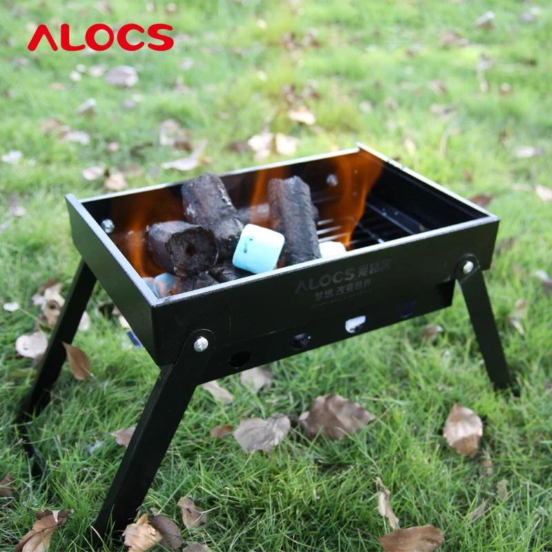 Уличная холоднокатаная плита Alocs печь для горения кемпинга барбекю гриль