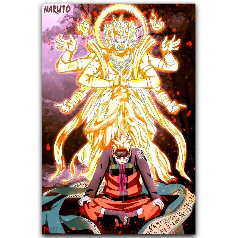 Напечатанные картины настенная художественная рамка 1 шт Наруто Shippuden Аниме