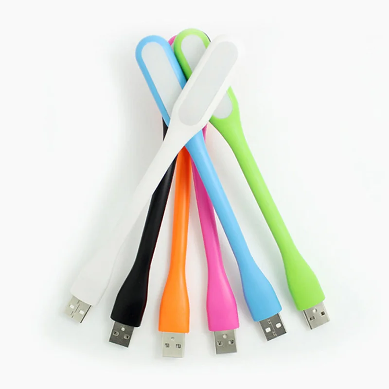Гибкий светодиодный ночник миниатюрная Настольная лампа с USB разъемом ручной