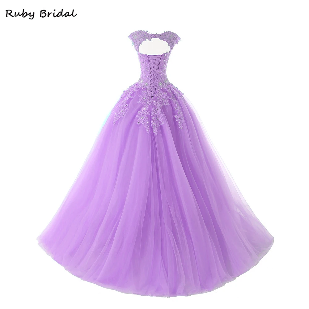 Ruby Bridal 2018 Sparking Crystal Organza Sweet для 15 вечеринок 16 Бальные платья с открытой спиной