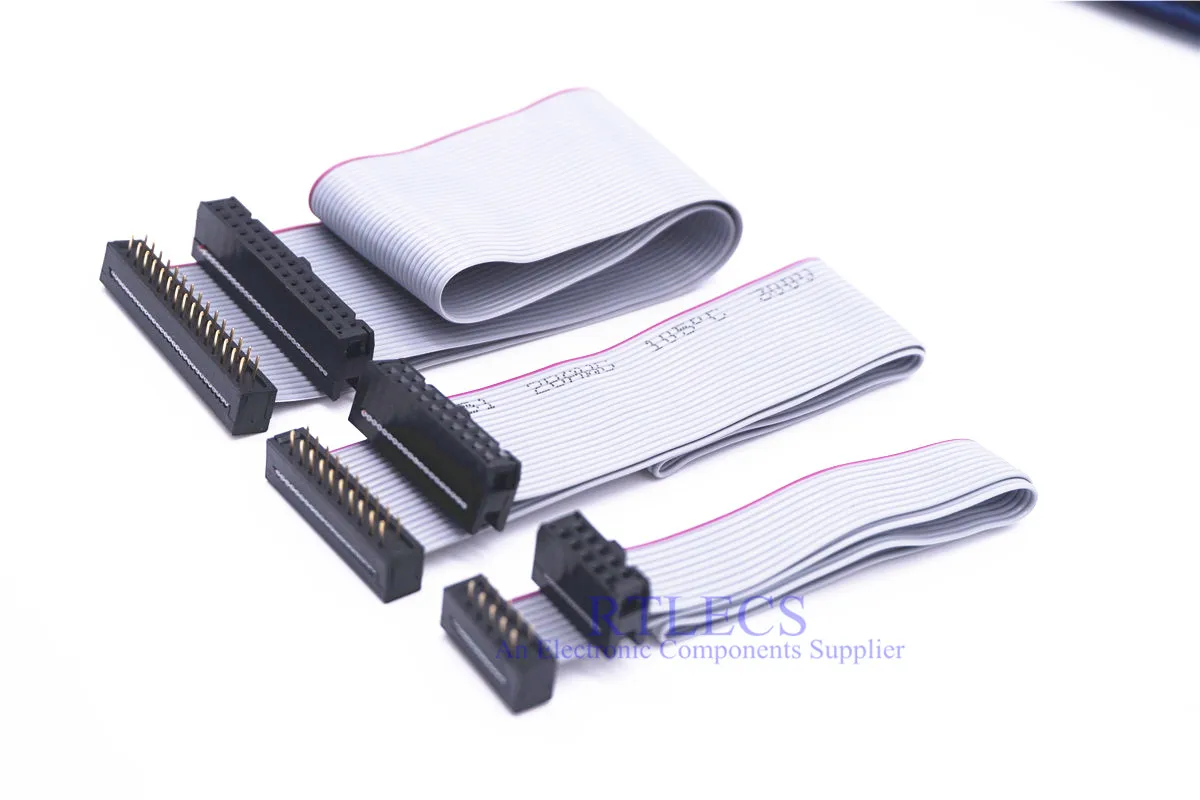 Плоский IDC кабель в сборе 100 шт. 2 54 мм 6 8 10 14 16 20 26 30 34 40 50 60 64 Pin штекер удлинитель DIP