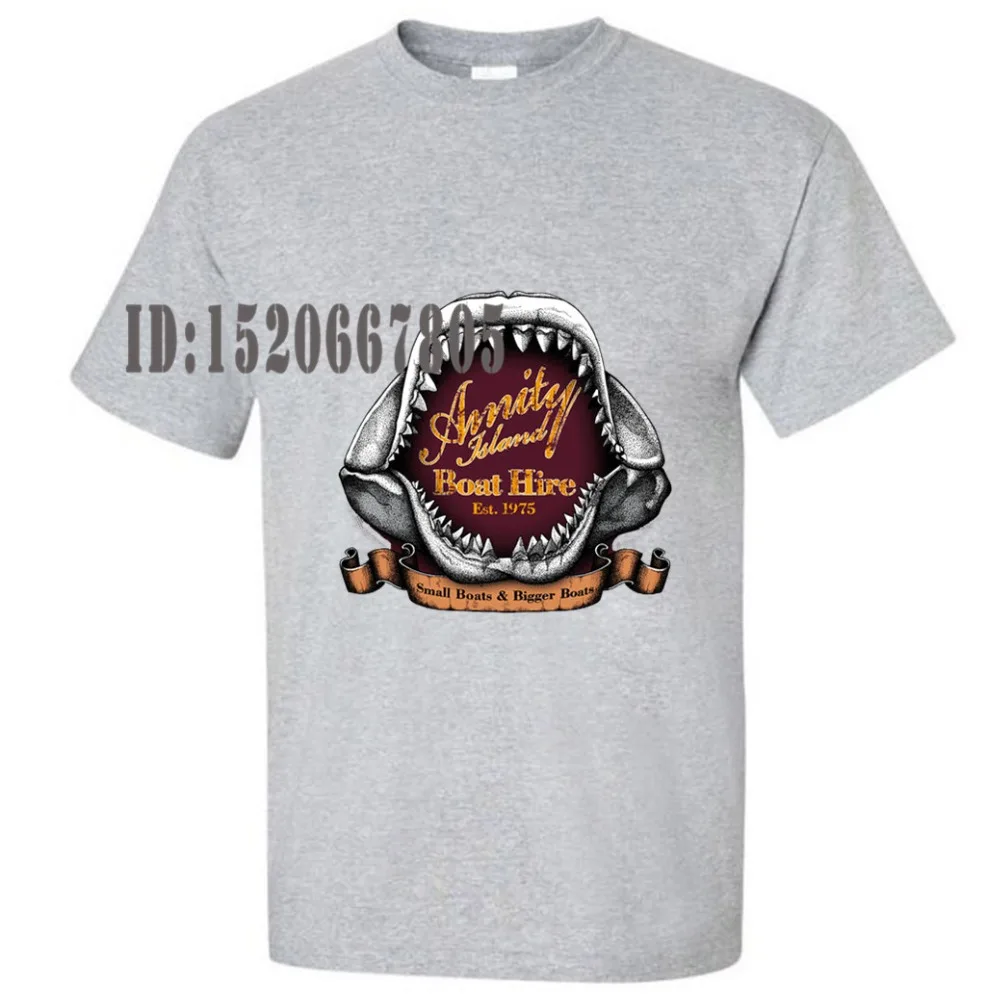 Amity Island Boat Hire cotton O-neck Tshirts Fashion Summer Style Fitness Brand T shirts | Мужская одежда