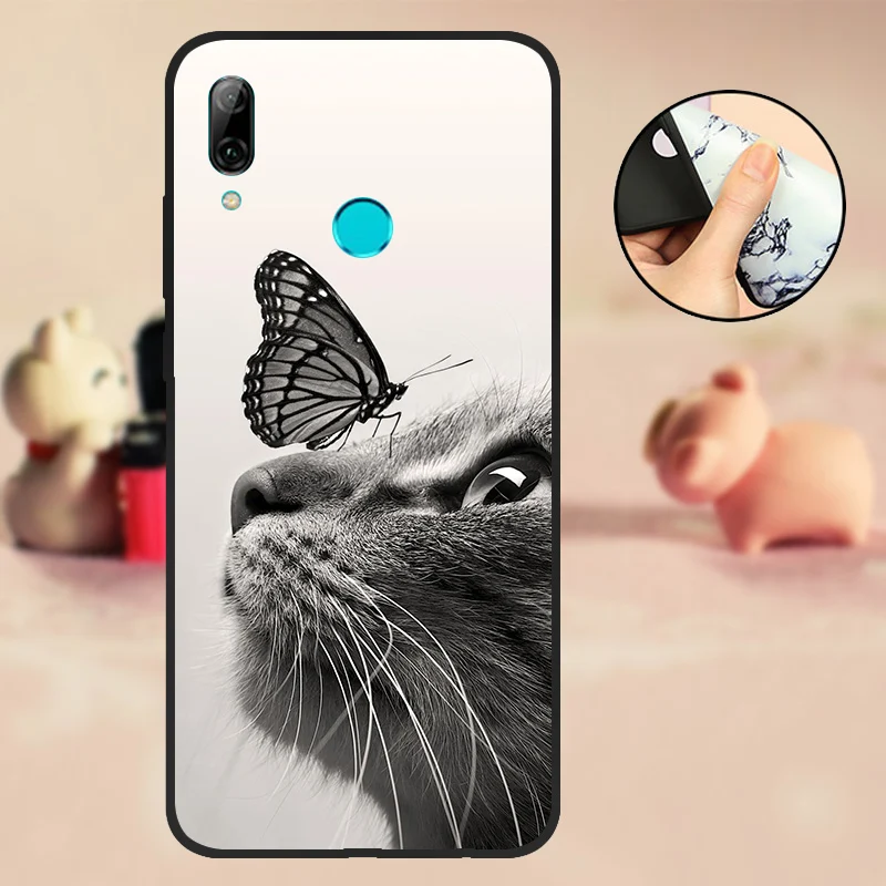 T10 P Smart Coque для huawei PSmart чехол силиконовый черный ТПУ 6," для huawei P Smart Чехол для мобильного телефона мягкий - Цвет: T10