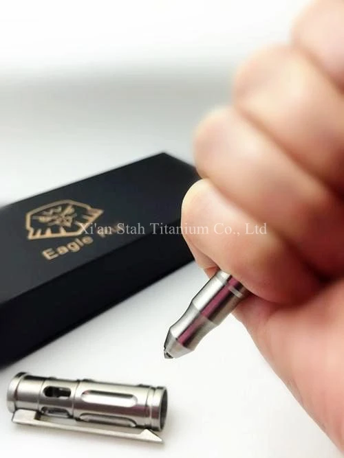 Jual Titanium TC4 EDC Bisnis/Pertahanan Pribadi/Pena Taktis Dengan Tungsten Carbon Tip/Palu Darurat 137Mm Panjang